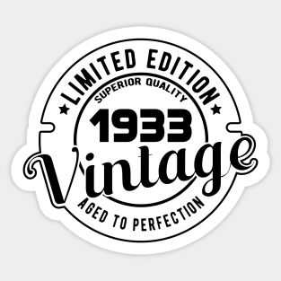 1933 VINTAGE - BIRTHDAY GIFT Sticker